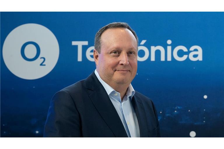 Markus Haas, Vorstandsvorsitzender von Telefónica Deutschland, aufgenommen in der Zentrale des Mobilfunk-Anbieters O2 Telefónica.