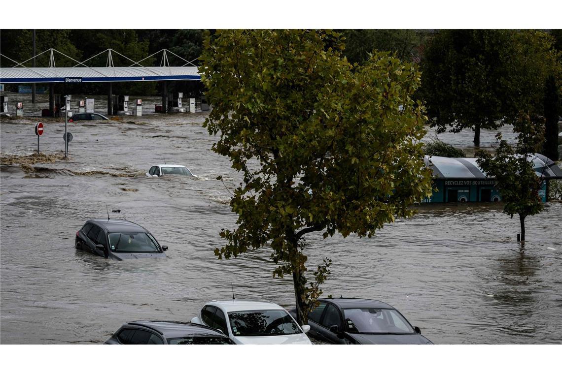 Massive Regenfälle sorgen in Teilen Frankreichs für Überschwemmungen.