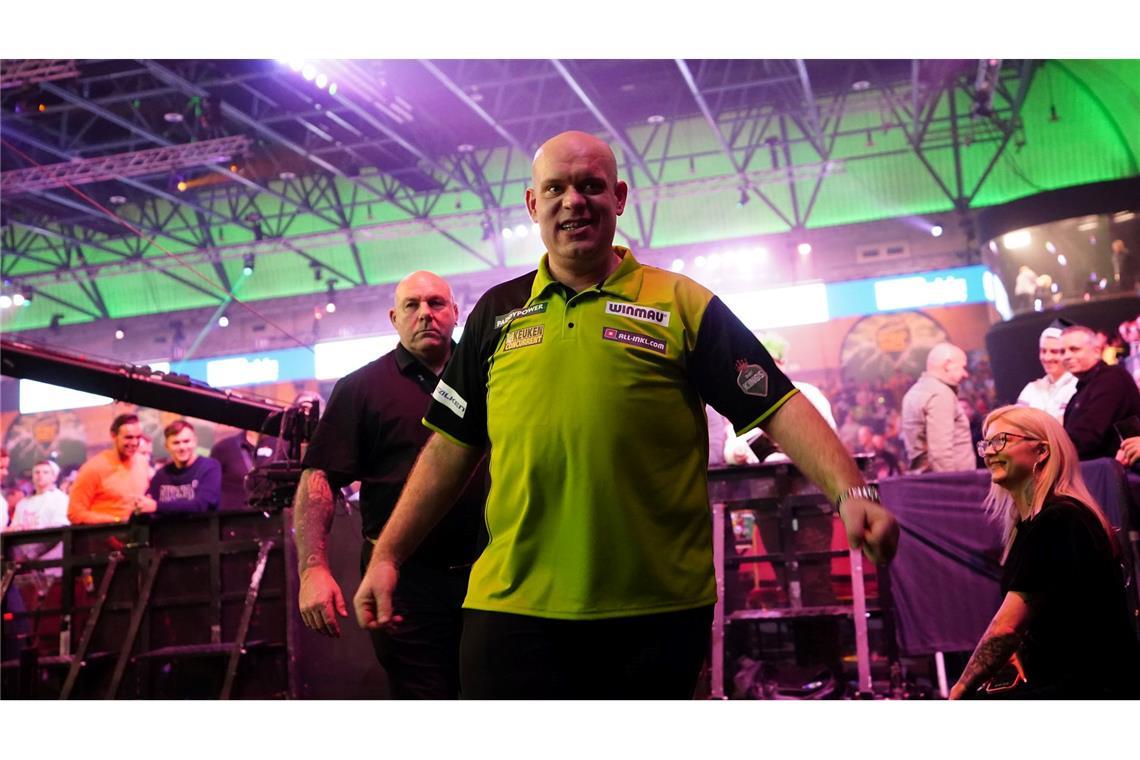 Michael van Gerwen jubelt nach seinem Sieg bei der Darts-WM.