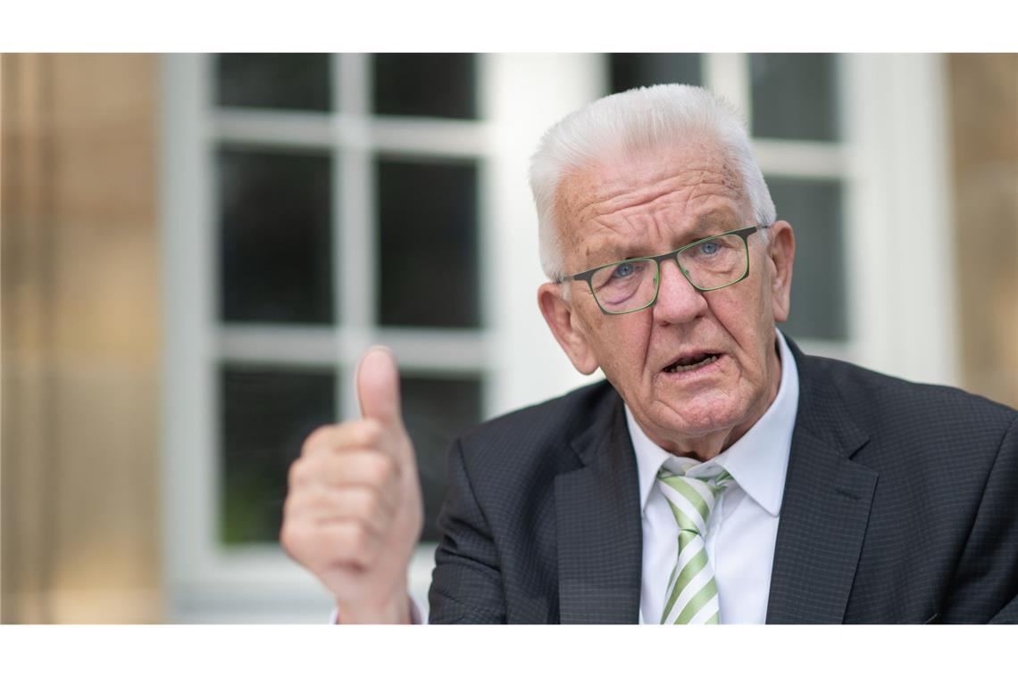 Ministerpräsident Winfried Kretschmann (Grüne) nimmt Berliner Image-Kampagne mit Humor. (Archivbild)