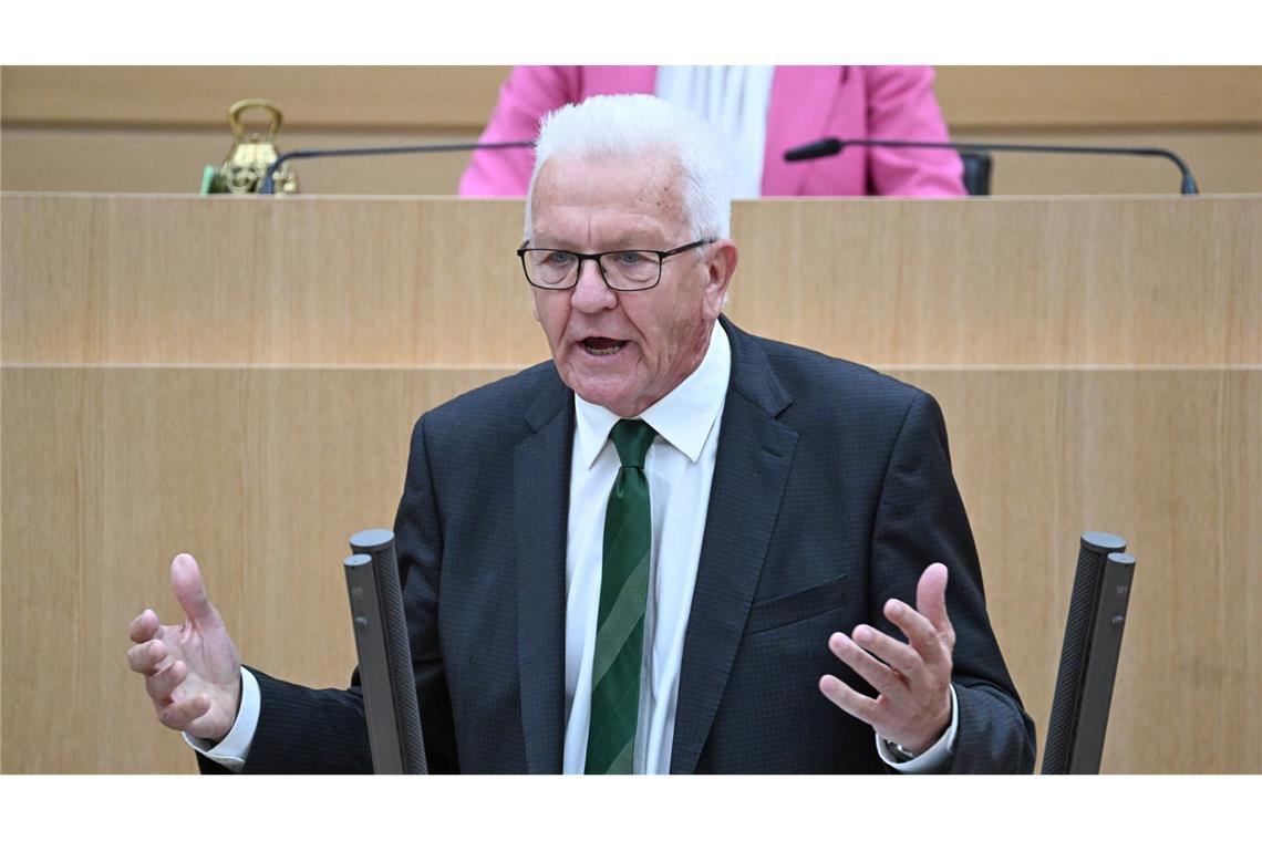 Ministerpräsident Winfried Kretschmann sprach am Mittwoch im Landtag über Migration. (Archivfoto)