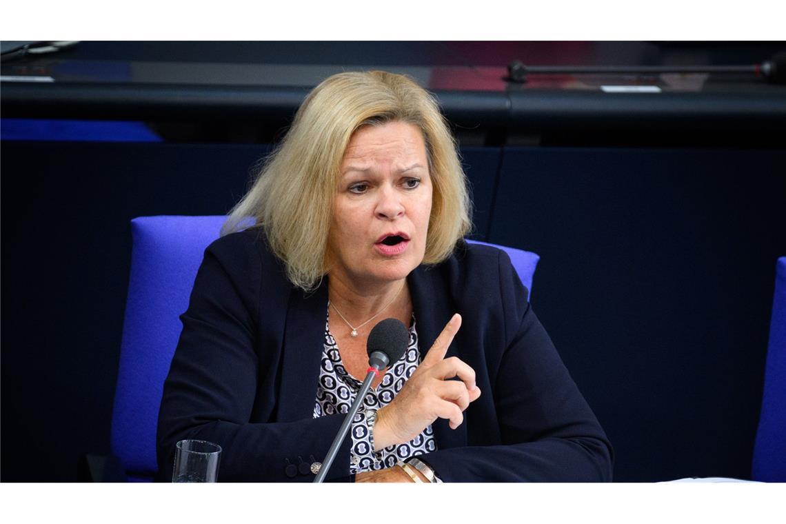 Nancy Faeser kritisierte die Ablehnung im Bundesrat scharf.  (Symbolfoto)