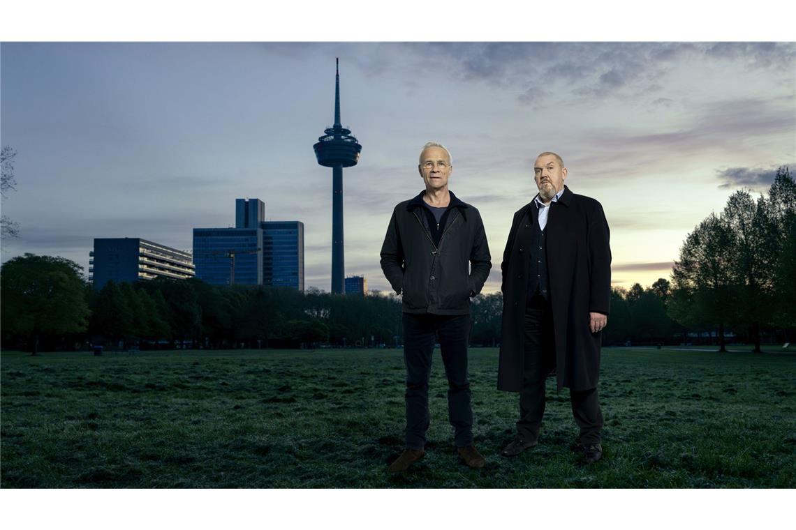 Neben den Kommissaren Ballauf (li., Klaus J. Behrendt) und Schenk (Dietmar Bär) spielt der Fernmeldeturm „Colonius“ eine Hauptrolle.