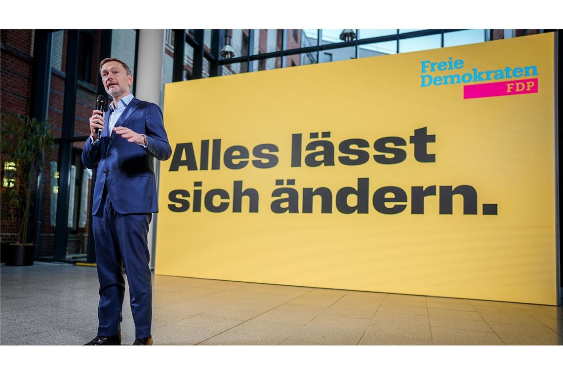 "Ohne Freie Demokraten gibt es keine Chance auf Veränderung", sagt Parteichef Lindner.