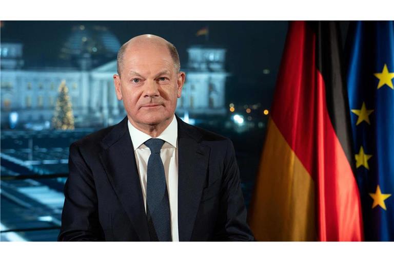 Olaf Scholz bei der Neujahrsansprache.