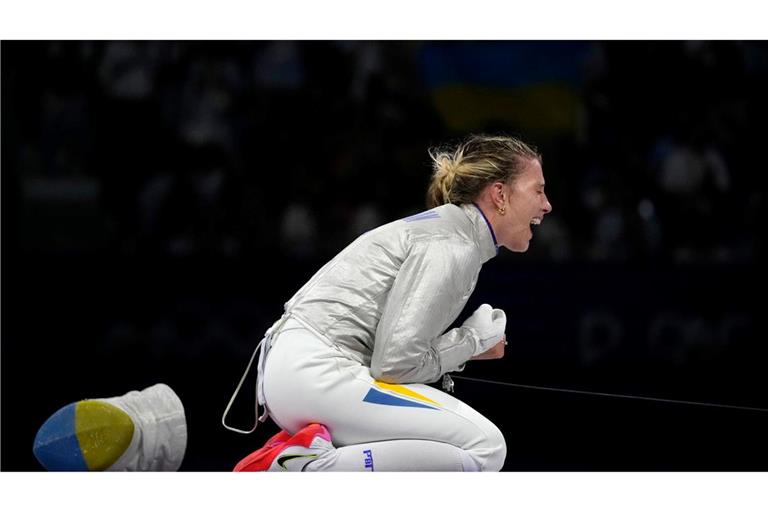 Olga Charlan holt die erste Medaille für die Ukraine bei Olympia in Paris.