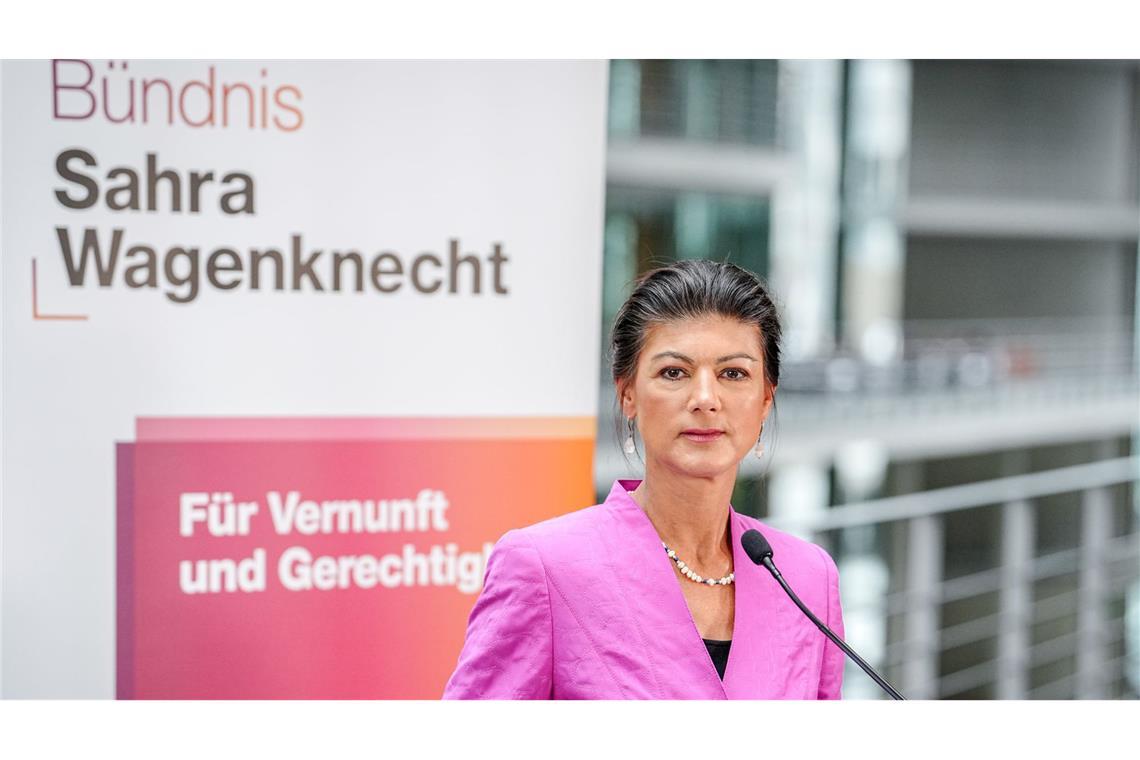 Parteigründerin und Namensgeberin Sahra Wagenknecht wird bei der Gründung des Landesverbands am Sonntag in Stuttgart nicht erwartet. (Archivbild)