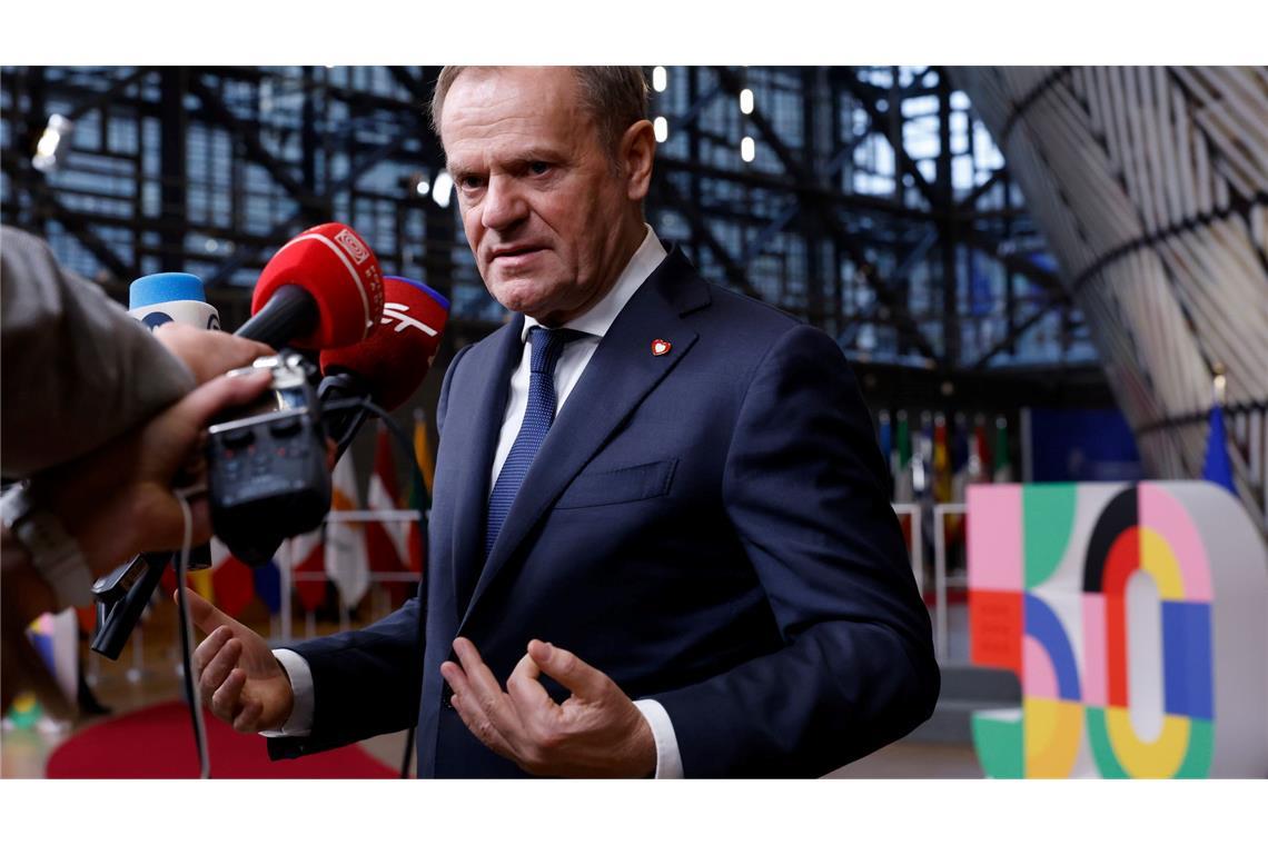 Polens Ministerpräsident Donald Tusk weiß, was auf seine Regierung zukommt: Er war 2014 bis 2019 hauptamtlicher EU-Ratspräsident. (Archivbild)