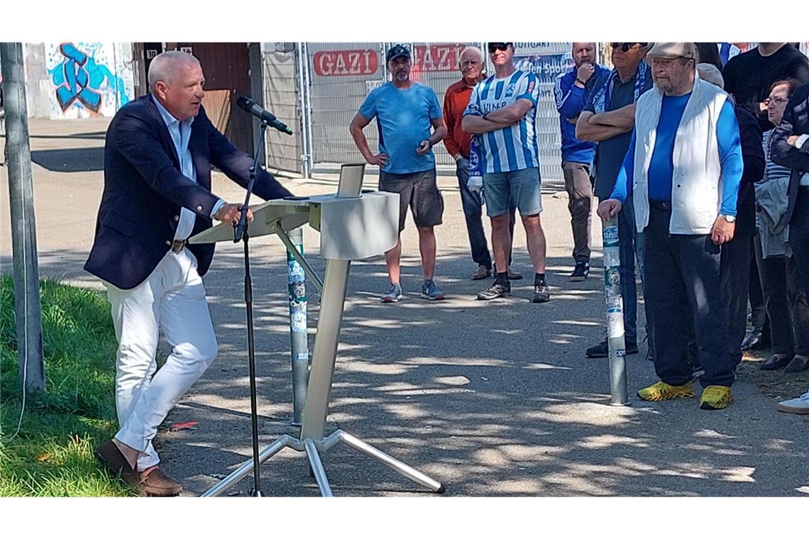 Präsident Rainer Lorz bei der Einweihung des Fritz-Kerr-Weges