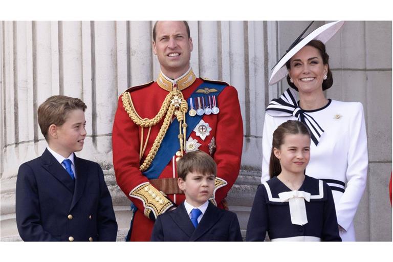 Prinz William und Prinzessin Kate mit ihren drei Kindern George (links), Charlotte und Louis.