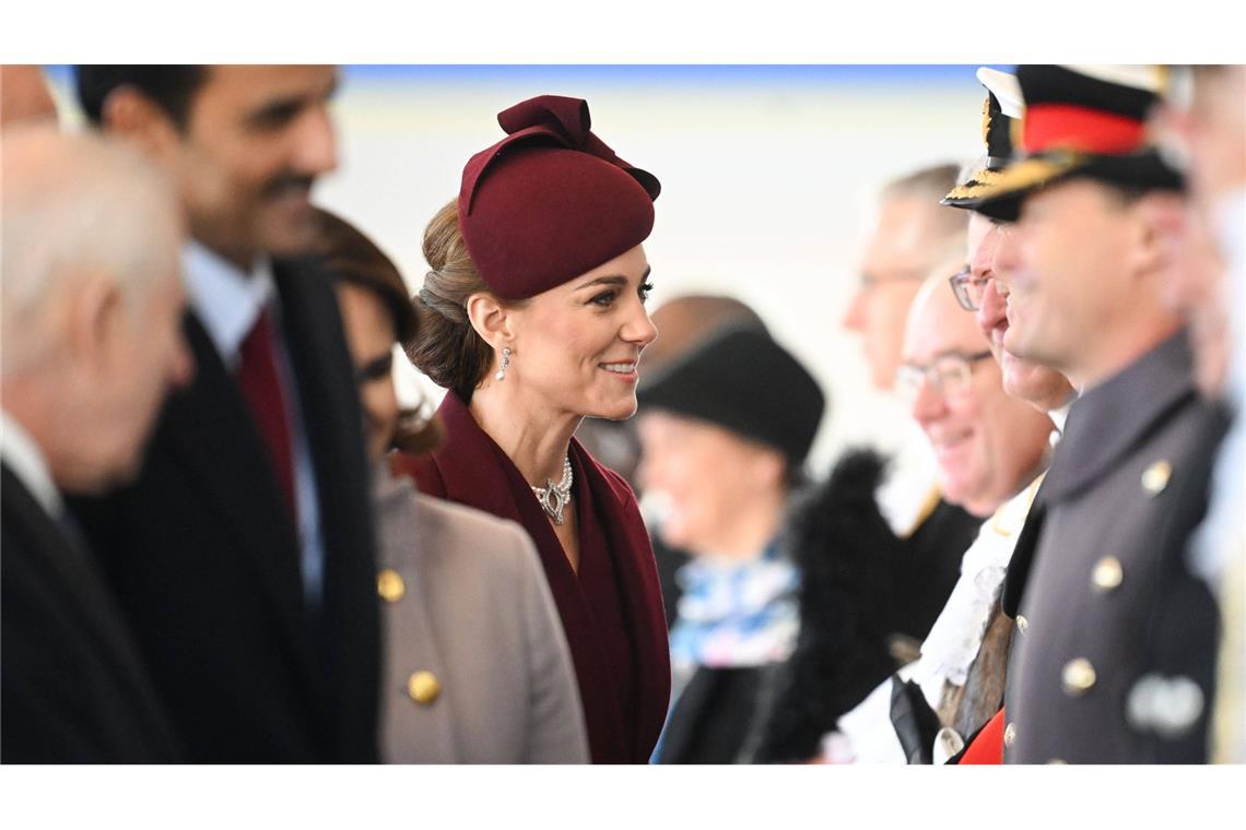 Prinzessin Kate beim Empfang des Emirs von Katar am Dienstag.