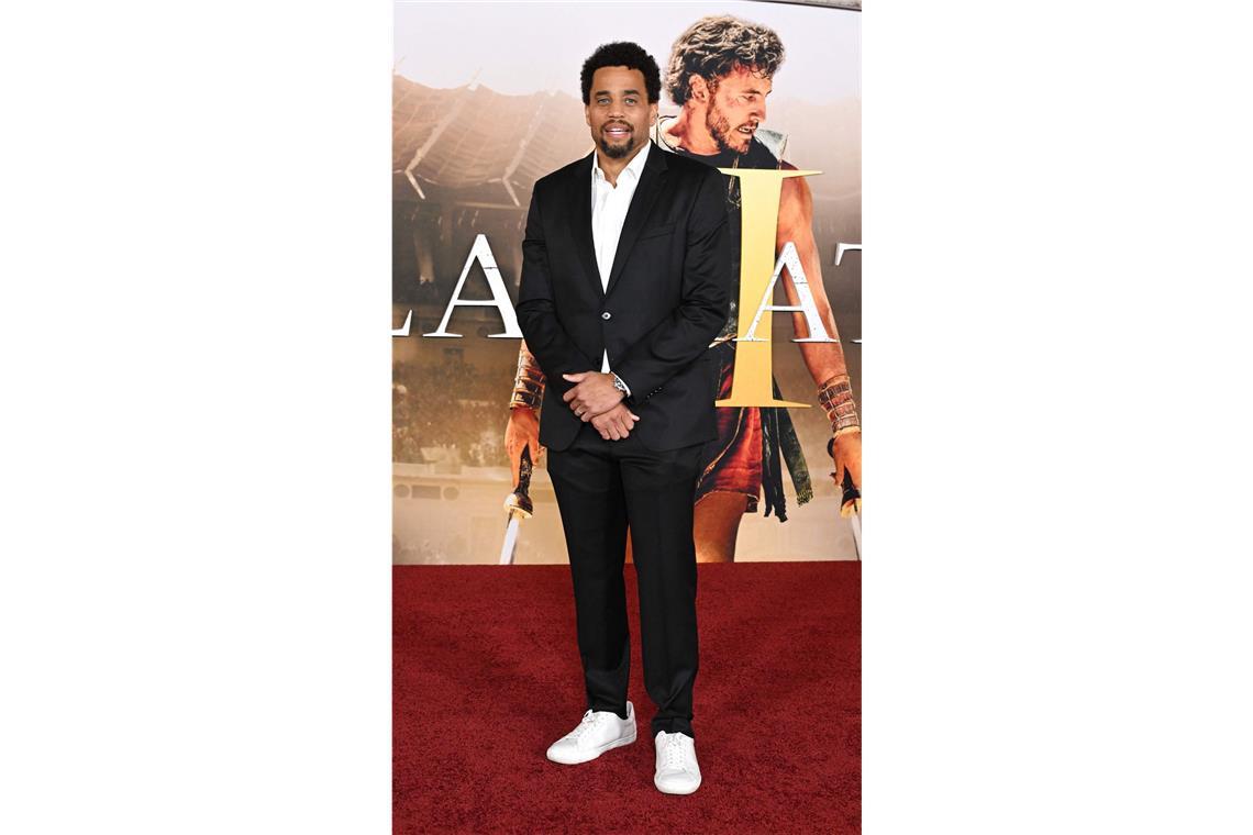 Schauspieler Michael Ealy kam allein zur Premiere von „Gladiator II“.