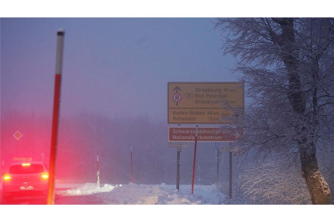 Schnee auf dem Kniebis.