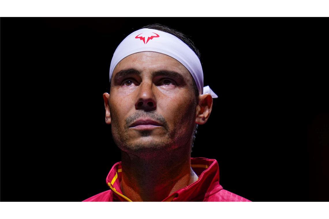 Schon vor der letzten Partie seiner Karriere zeigte Rafael Nadal Emotionen.