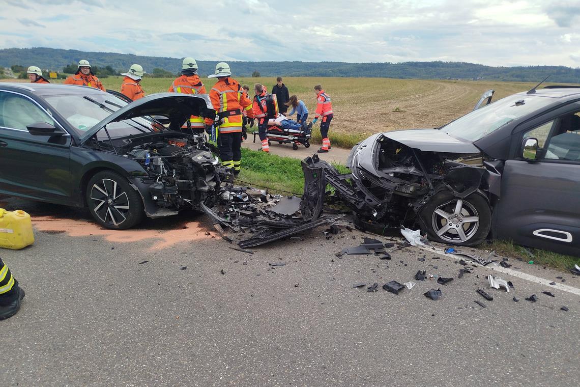 Schwerer Unfall bei Backnang-Heiningen. Fotograf: Kevin Lermer / Lermer