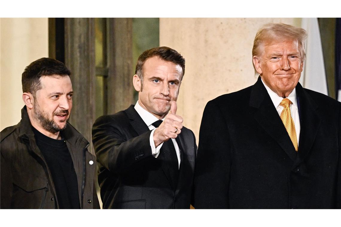 Selenskyj und Trump bei Macron