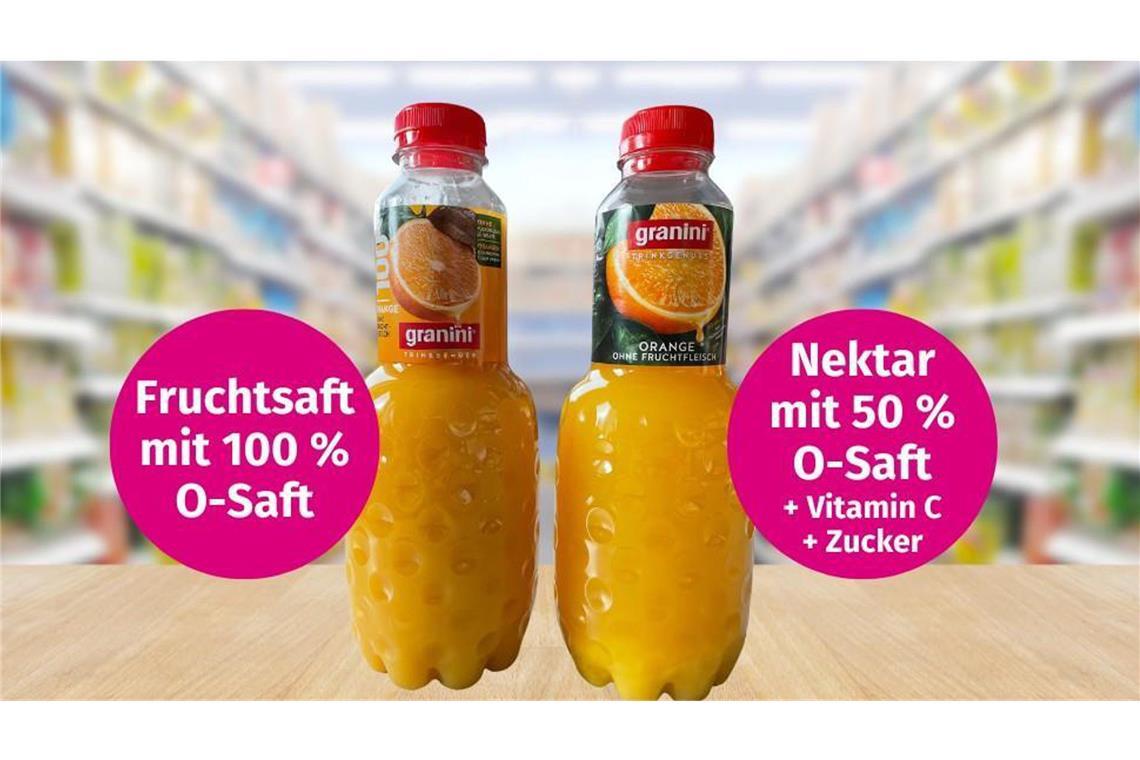 O-Saft mit Zuckerwasser gestreckt