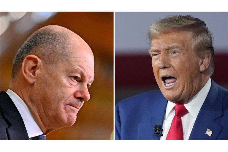 Sind sich uneins: Olaf Scholz (links) und Donald Trump. (Archivbilder)