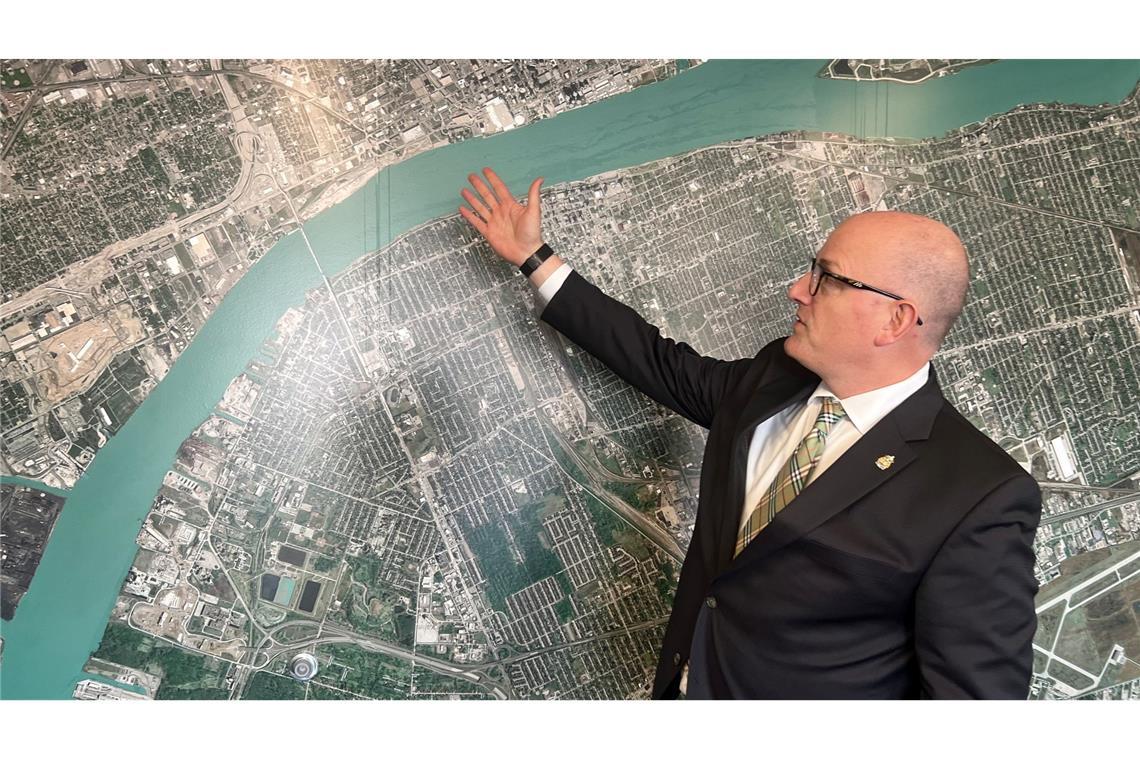 So nah ist Detroit: Bürgermeister Dilkens muss nur über den Fluss schauen. (Archivbild)