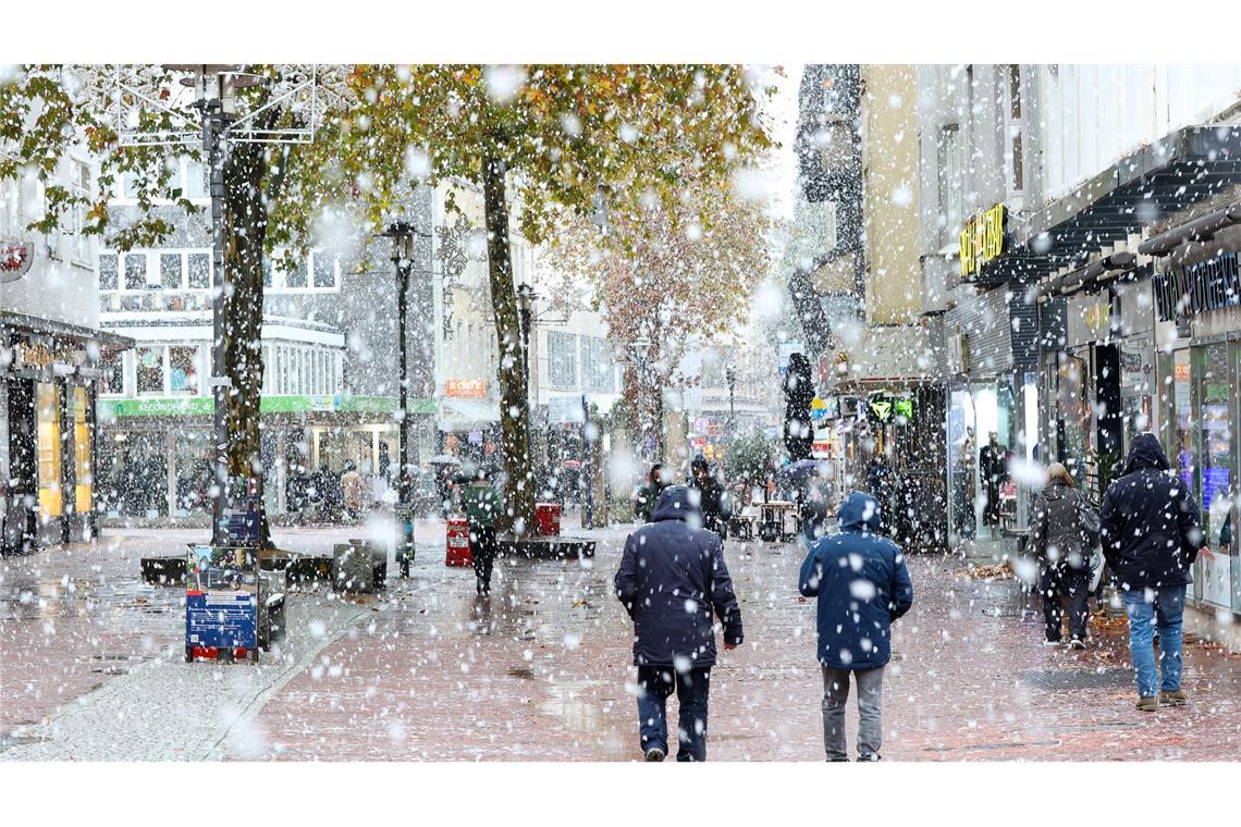 Sogar Hamburg bekam schon etwas Schnee ab.