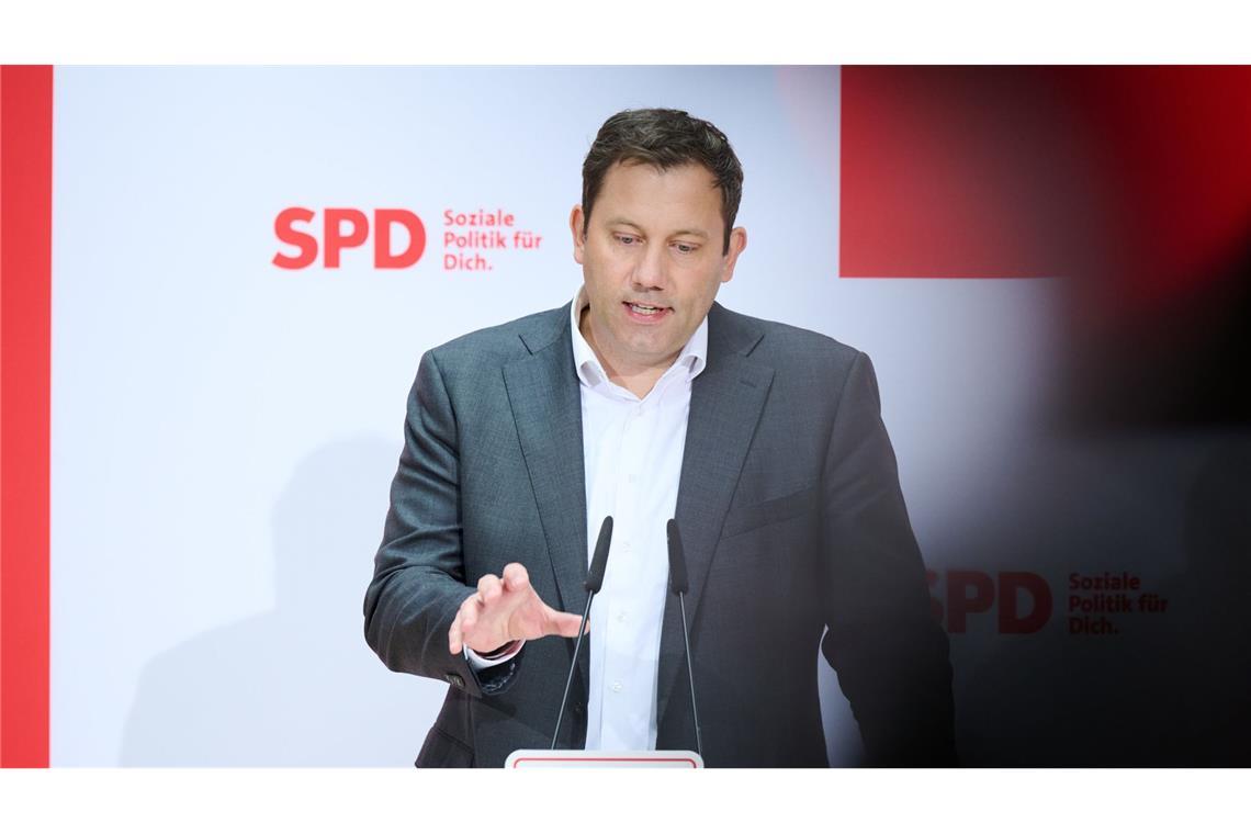 SPD-Chef Lars Klingbeil war vor Veröffentlichung der Behauptungen gar nicht gefragt worden.