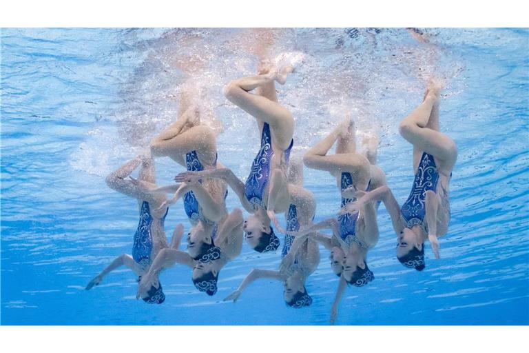 Synchronschwimmen ist ein Sport der spektakulären Bilder – auch unter Wasser.