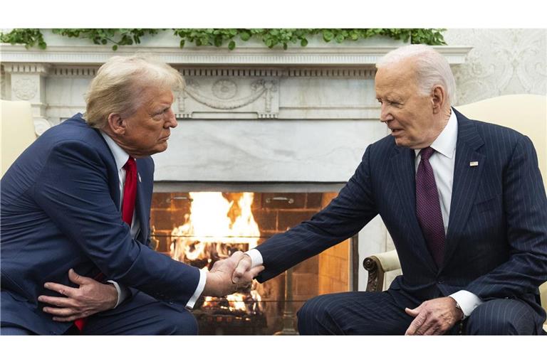 Trump und Biden im Weißen Haus.