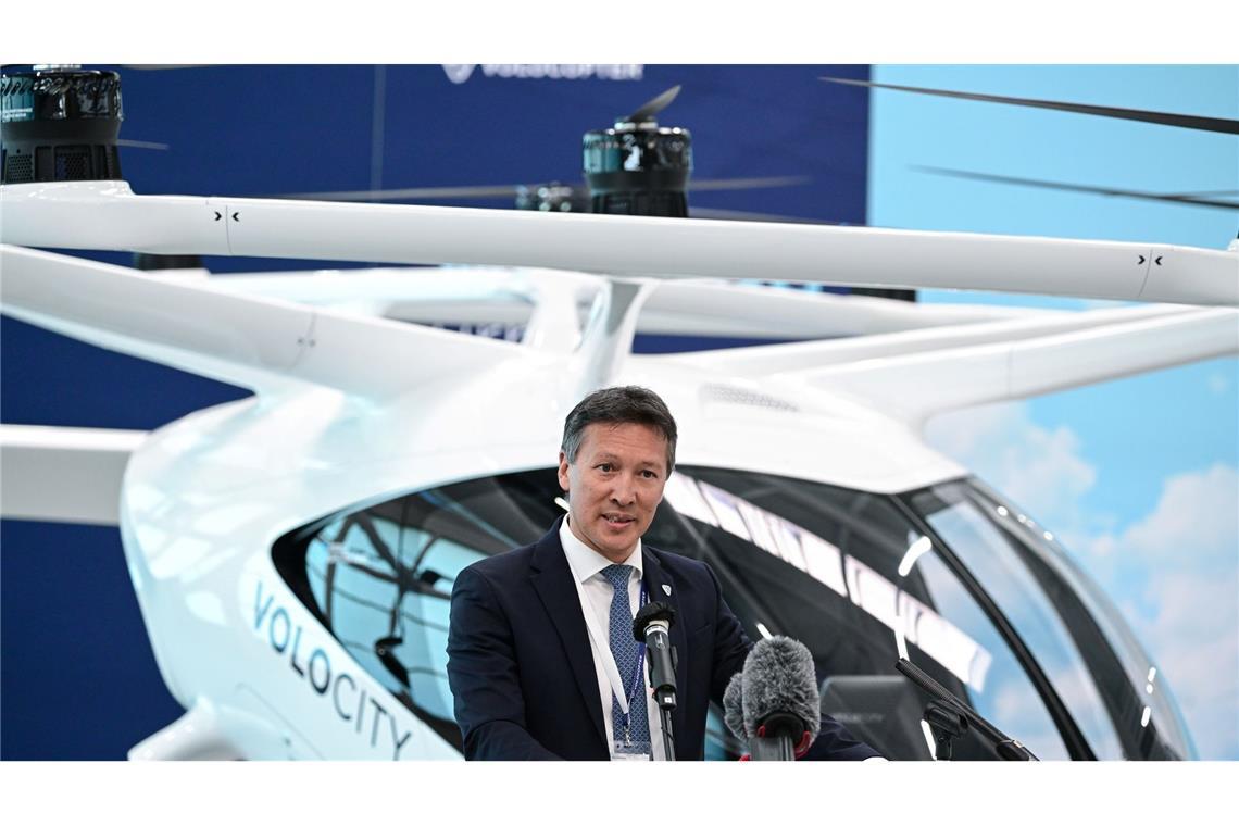 Unternehmenschef Dirk Hoke sieht Volocopter im nationalen und internationalen Wettbewerb "ganz weit vorne". (Archivbild)