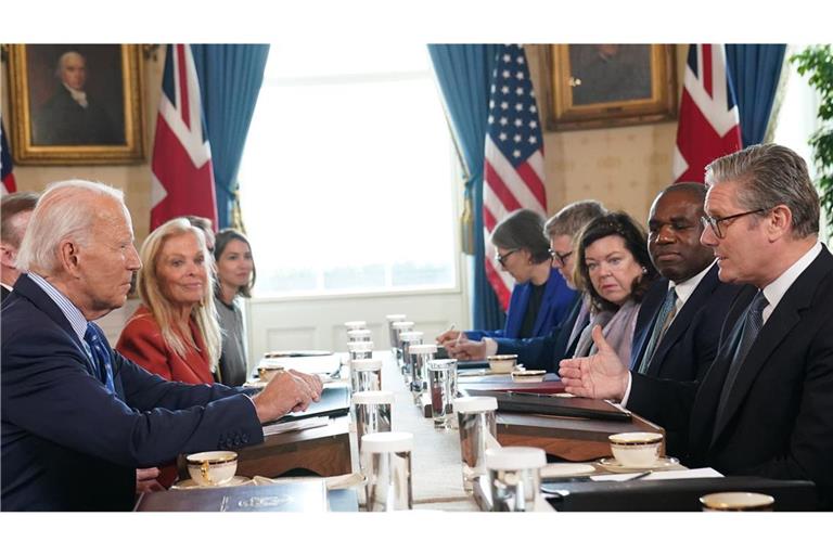 US-Präsident Joe Biden und der britische Premierminister Keir Starmer im Weißen Haus.