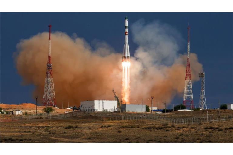 Vom russischen Weltraumbahnhof in Baikonur (Kasachstan) fliegen immer wieder Kosmonauten und Astronauten gemeinsam zur ISS. (Archivbild)