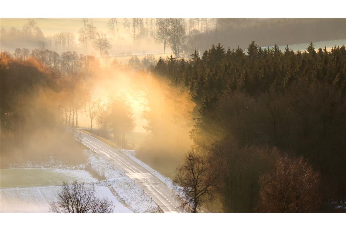 Vor allem der Westen darf sich ab Mittwoch über Schnee freuen. Hier ein Foto aus Baden-Württemberg vom Montagvormittag.