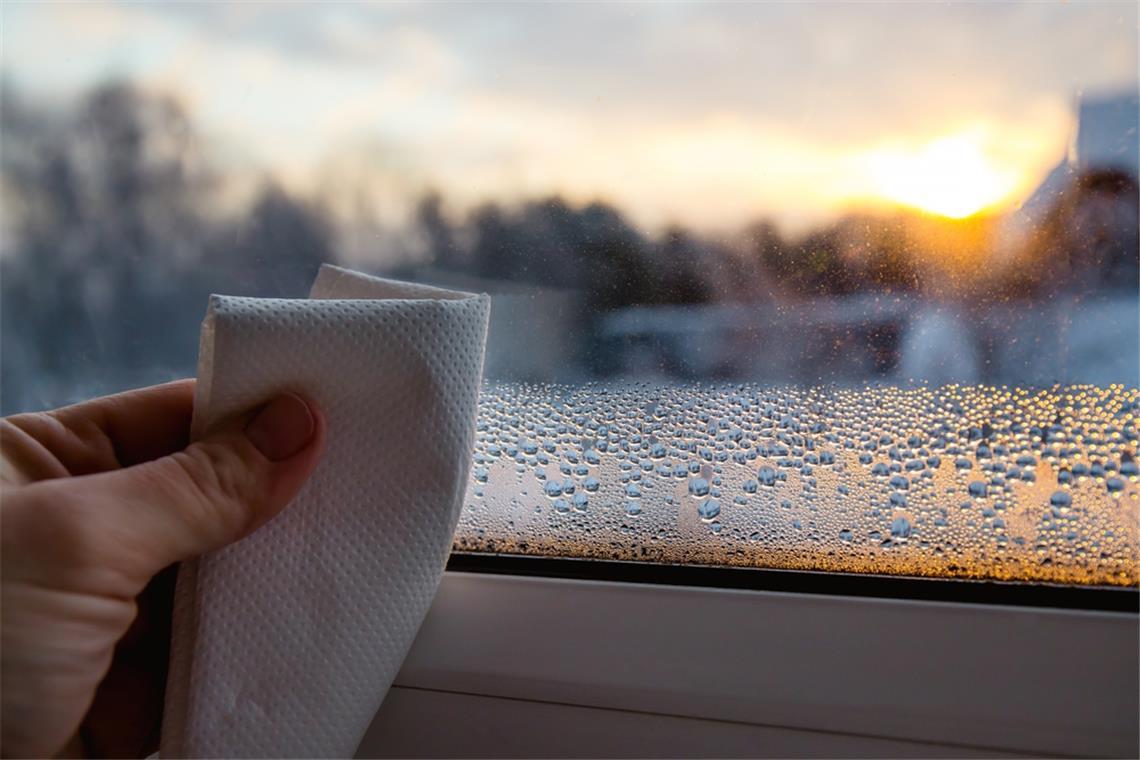 Werden die Temperaturen kälter, beschlagen manche Fenster von innen. Warum das so ist, erfahren Sie hier.