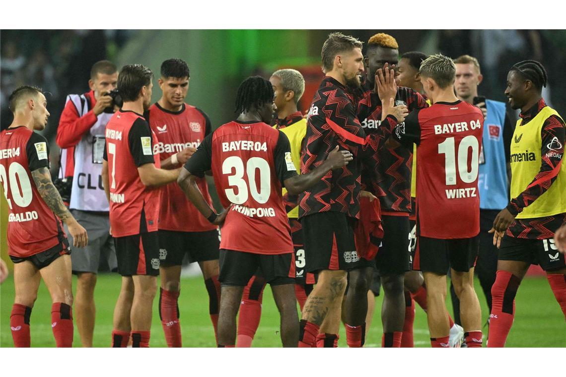 Wieder ein enorm später Treffer hat Meister Bayer Leverkusen den perfekten Start in die neue Saison gerettet.