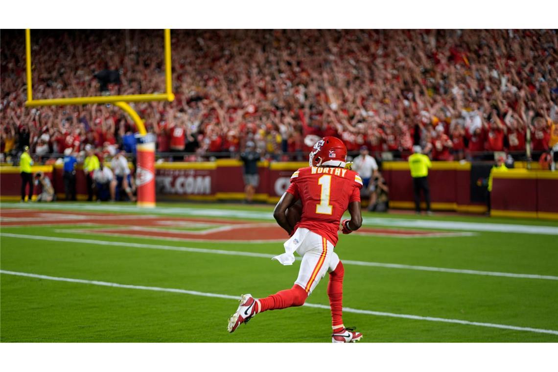 Xavier Worthy spielte erstmals in seiner Karriere in der NFL und erzielte gleich zwei Touchdowns für die Kansas City Chiefs.