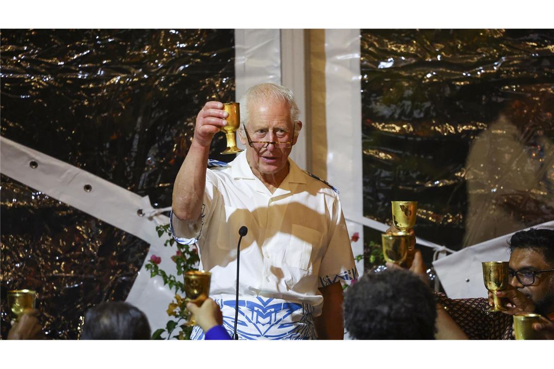 Zum Wohl in Samoa - Großbritanniens König Charles III. gibt ein offizielles Abendessen und einen Empfang für die Regierungschefs des Commonwealth.